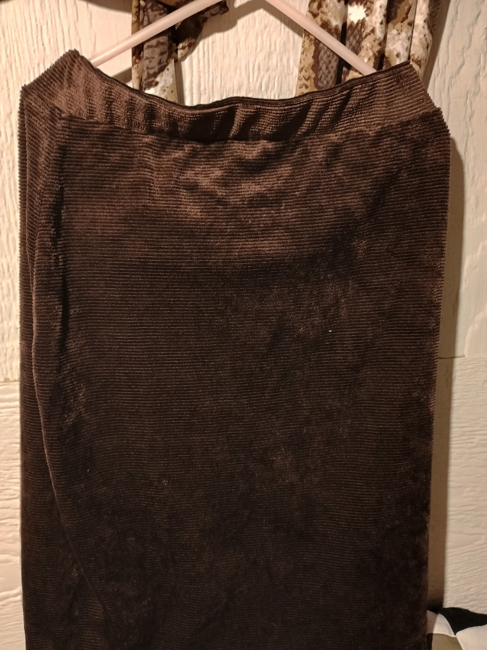 Brown Corduroy Pencil Skirt - Classic Straight Fit